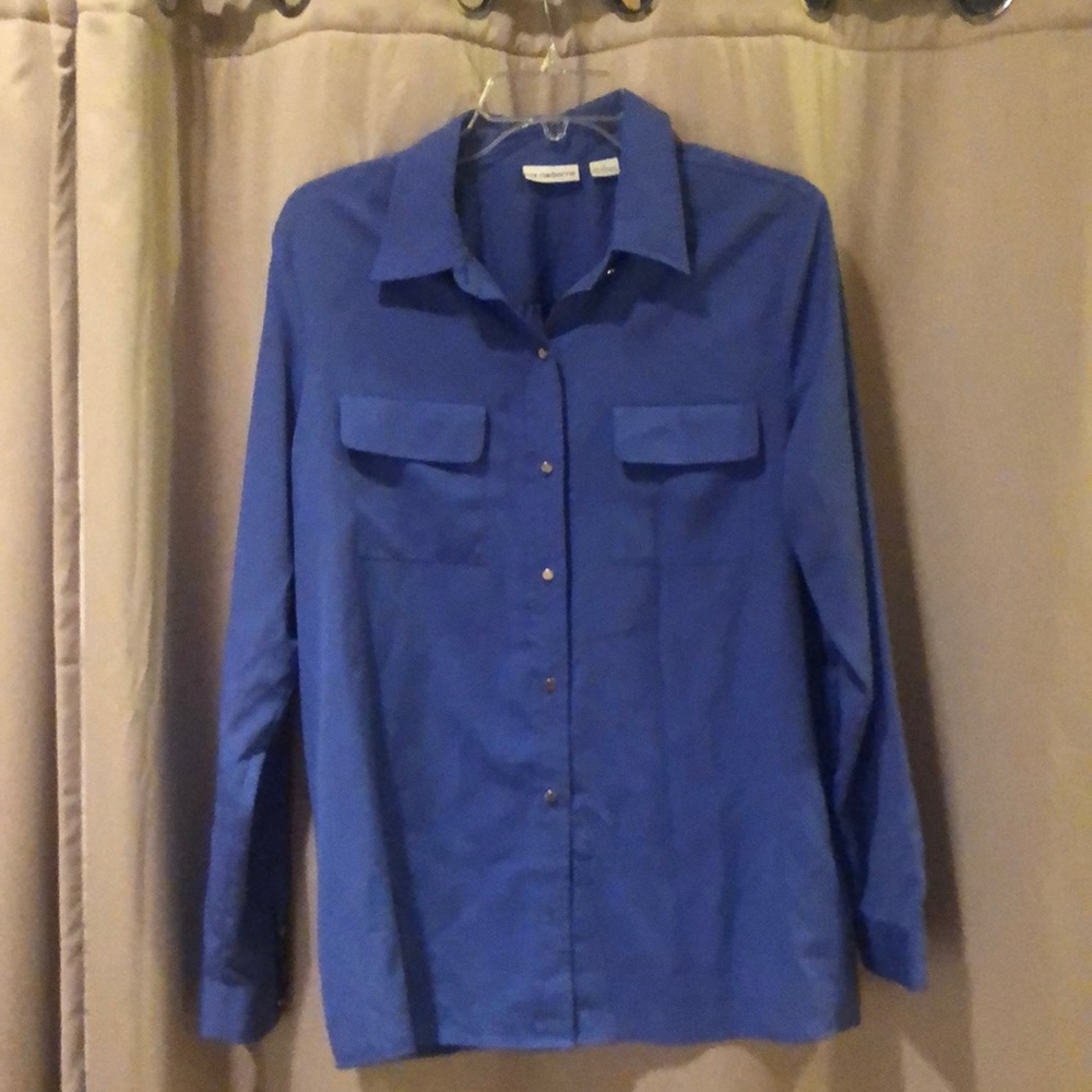 Liz Claiborne Blue Button Up Blouse